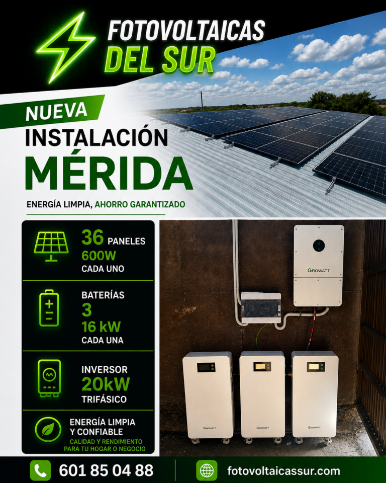 Instalación en Mérida (Badajoz)