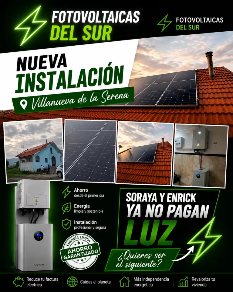 Instalación en Villanueva de la Serena (Badajoz)