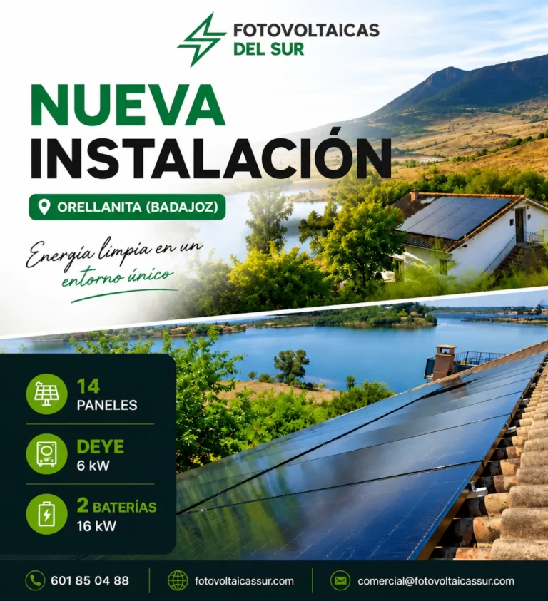 Instalación en Orellanita (Badajoz)