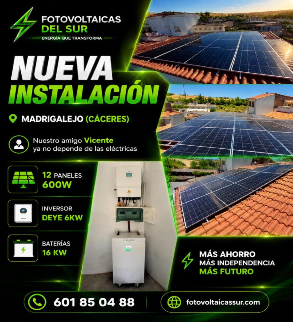 Instalación en Madrigalejo (Cáceres)
