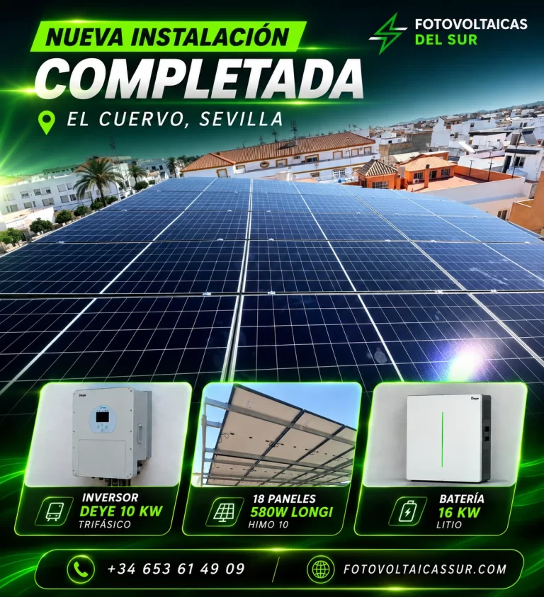 Instalación solar en El Cuervo (Sevilla)