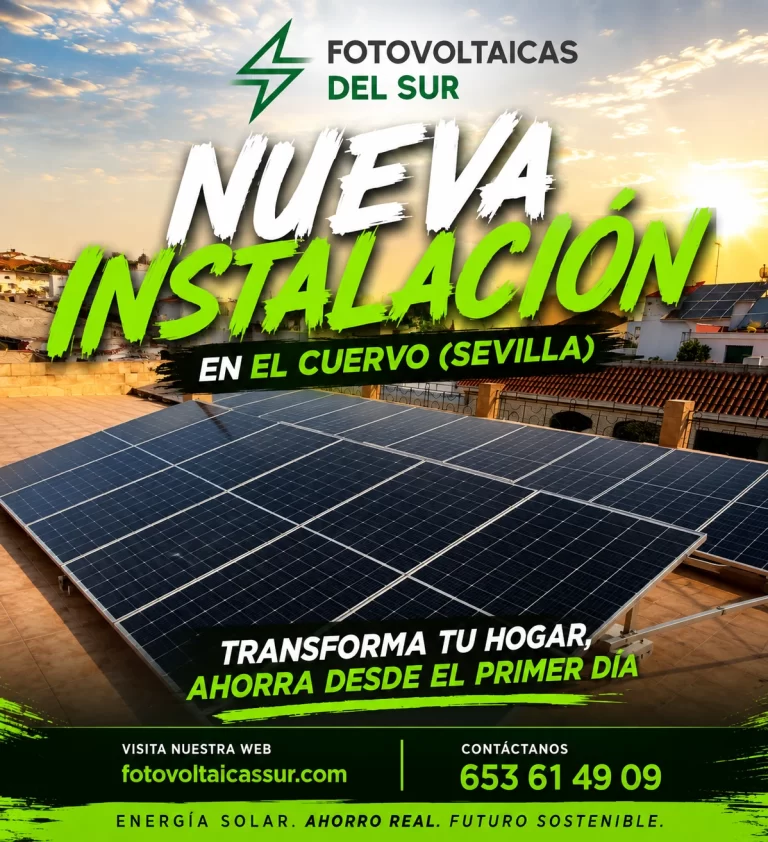 Instalación solar en El Cuervo (Sevilla)