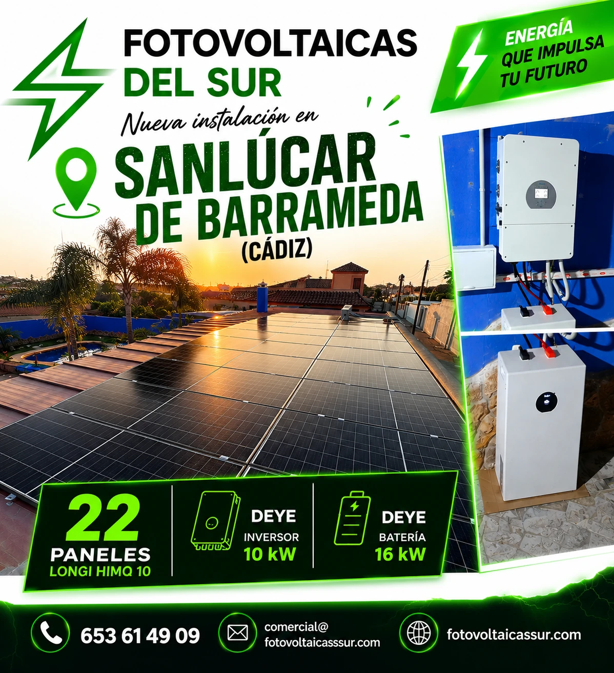 Instalación en Sanlúcar de Barrameda (Cádiz)