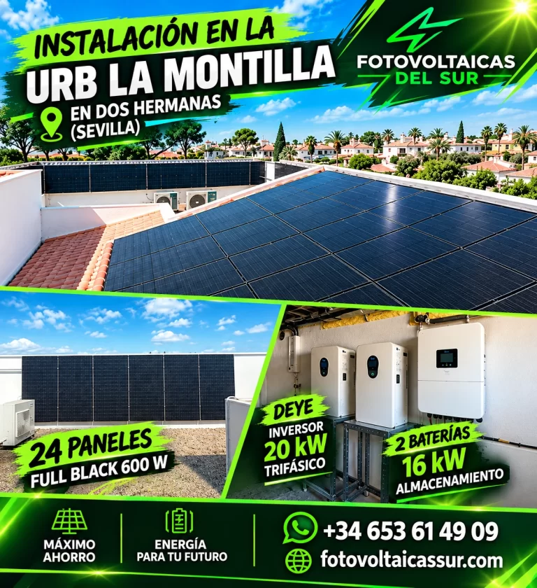 Instalación solar en La Montilla, Dos Hermanas (Sevilla)