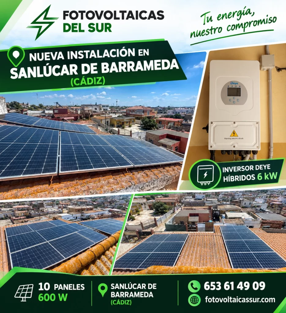 Instalación en Sanlúcar de Barrameda (Cádiz)