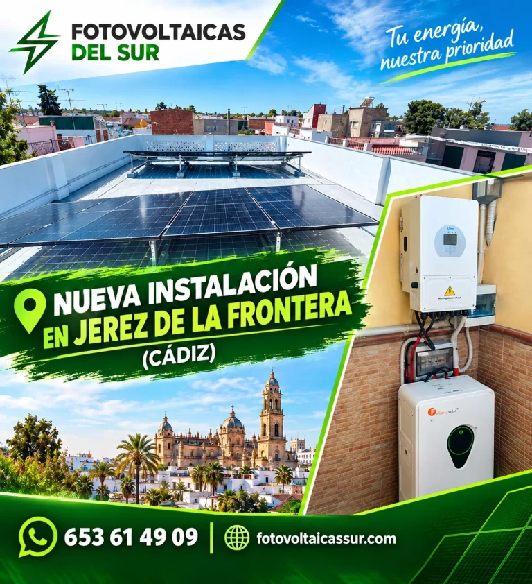 Instalación solar en Jerez de la Frontera (Cádiz)