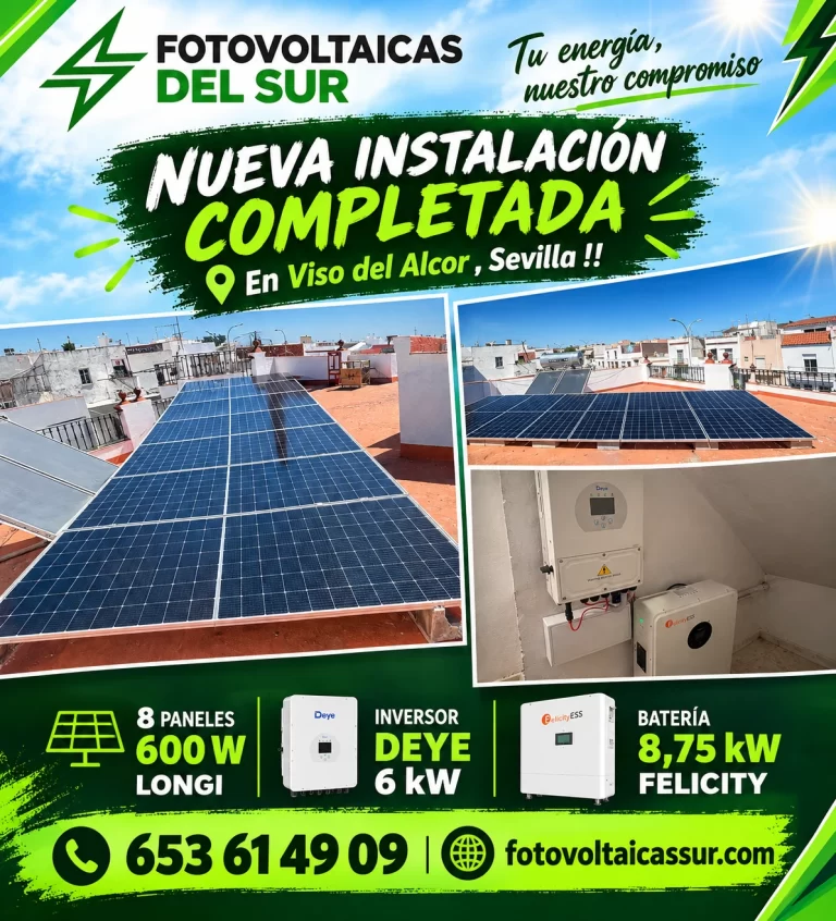 Instalación solar en El Cuervo (Sevilla)